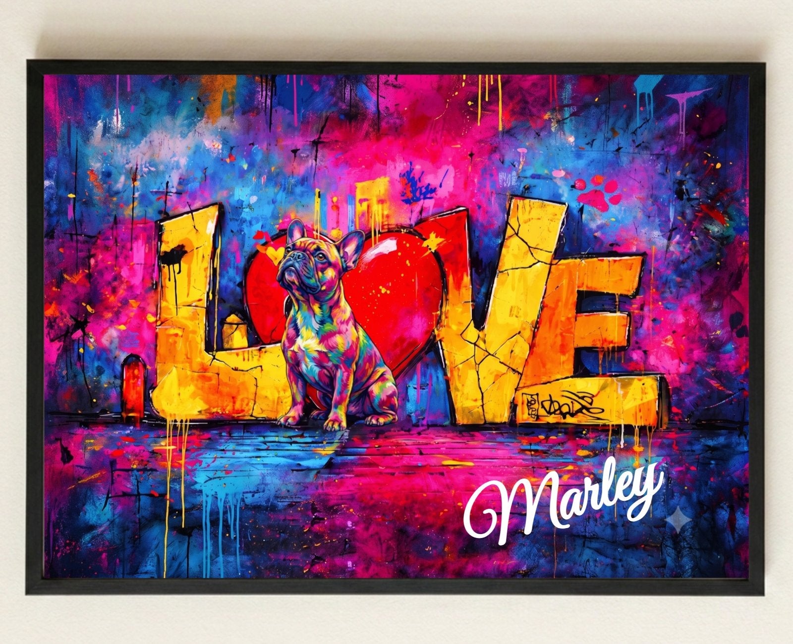 Tableau personnalisé LOVE avec animal de compagnie — cadeau unique