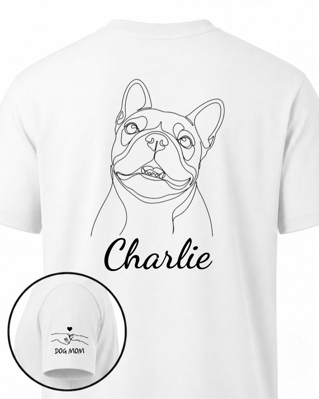 T-shirt personnalisé Dog Mama — impression sur manche