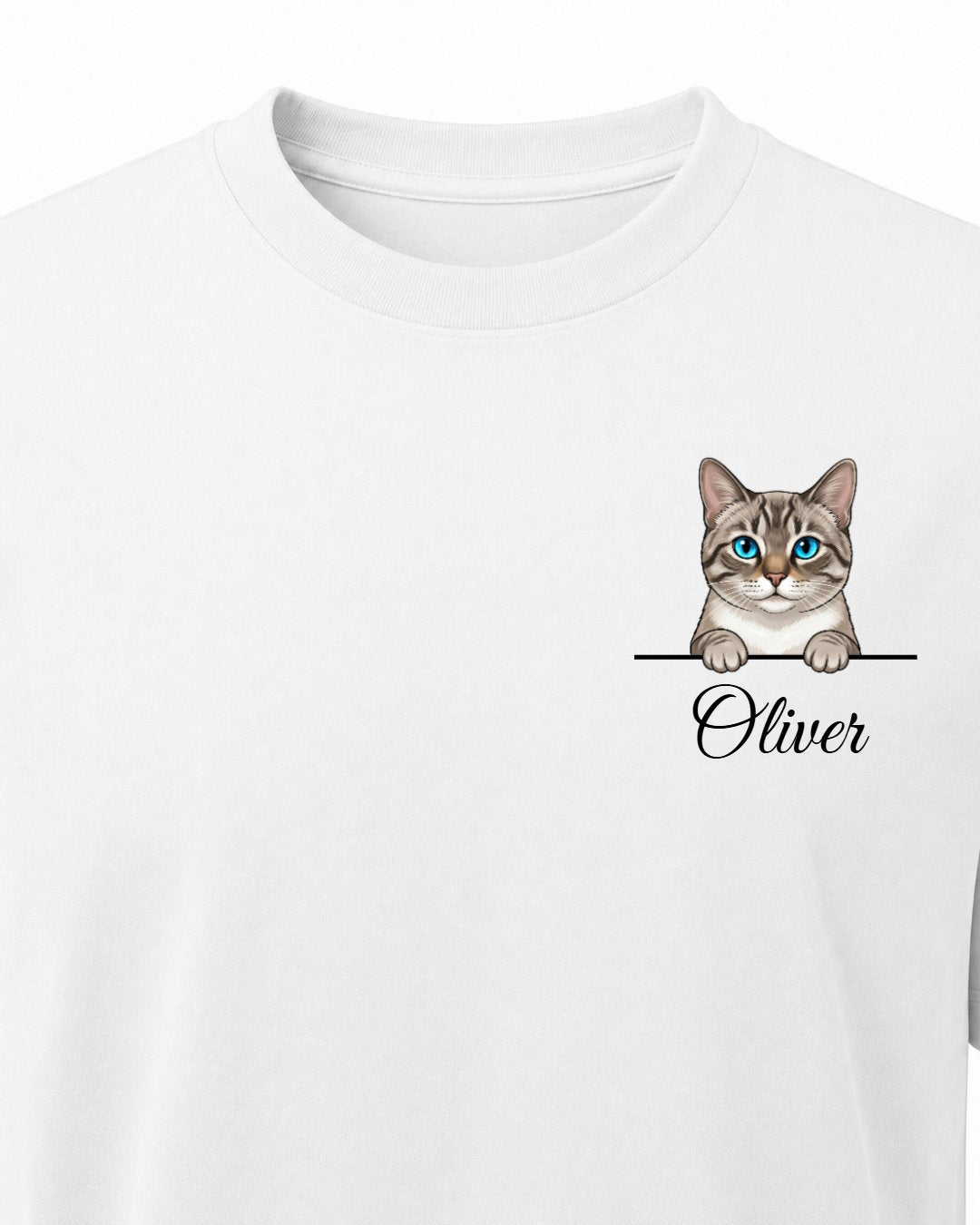 T-shirt personnalisé Chat Cartoon — illustration unique