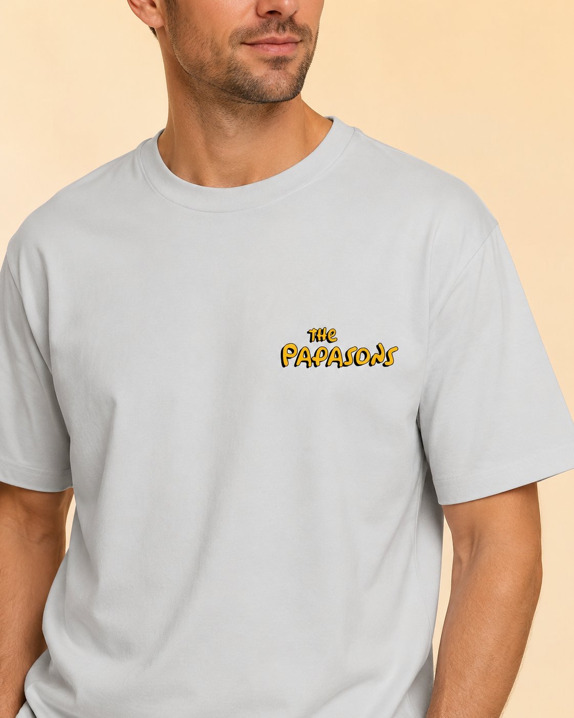 T-shirt The Papasons personnalisé prénoms enfants rétro — vue 1