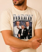 T-shirt Daddy Star Portrait personnalisé photo enfant France — vue 1