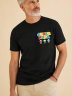 T-shirt papa personnalisé prénom enfants rétro — vue 1