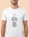 T-shirt couple personnalisé — votre dessin à deux — vue 1