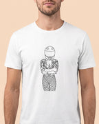T-shirt couple personnalisé — votre dessin à deux — vue 1