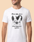 T-shirt couple personnalisé — votre photo & prénoms — vue 1