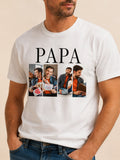 T-shirt Papa photos personnalisé enfants imprimé France — vue 1