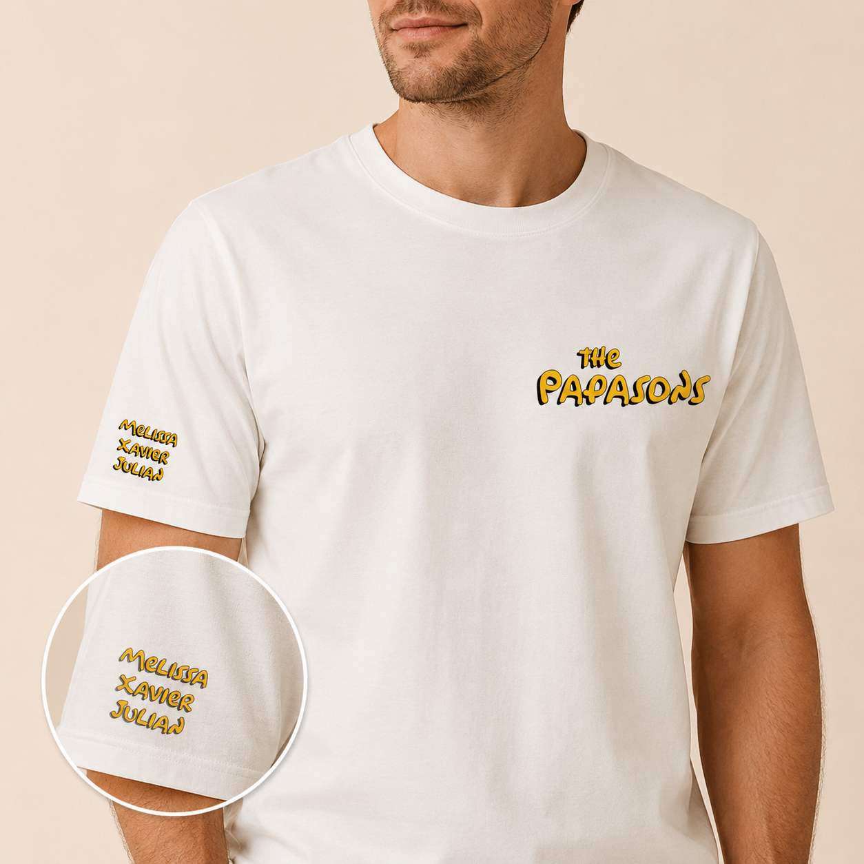 T-shirt the PAPASONS avec prénom personalisée