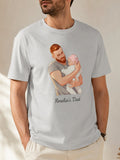 T-shirt Portrait Papa enfants personnalisé illustré