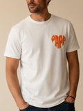 T-shirt Papa Cœur Minimaliste personnalisé prénom brodé