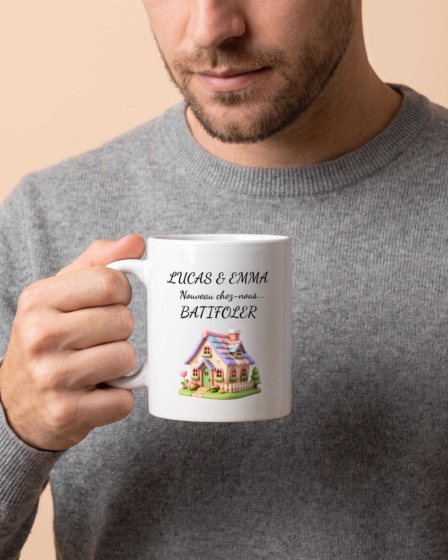 [Effet d'Impression 3D] Mug Personnalisé Couple - Félicitations Pour Votre Nouvelle Maison #5 · Mug #5