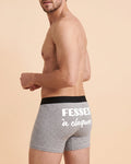 Boxer personnalisé couple fesses à claques — pour lui - Blanc — vue 1