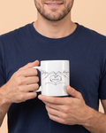 1 Mug Couple - Mains en Cœur - Tasse en Céramique - Idée Cadeau Saint-Valentin Prénom Personnalisable - Amoureux Cœurs Amour · Mug #-1