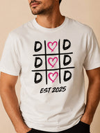 T-shirt Dad Love personnalisé date brodé France