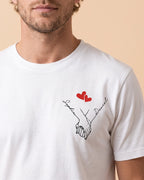 T-shirt personnalisé Câlin De Poche — cadeau couple - Blanc — vue 1