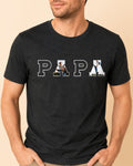 T-shirt PAPA personnalisé photos enfants imprimé France — vue 1