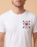 T-shirt couple personnalisé — cœur & votre date