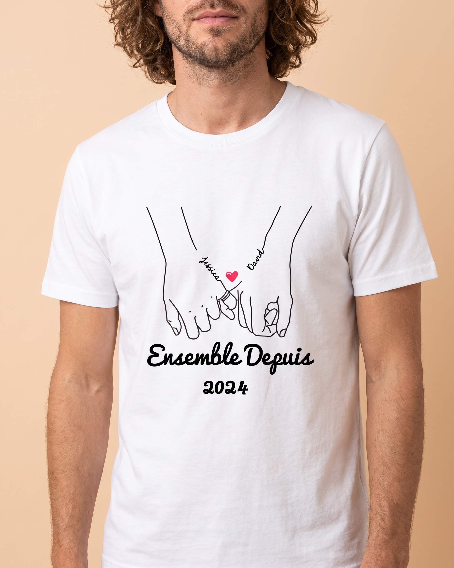 (For Valentines) Personalized Couple T-Shirt - Set Since(1)