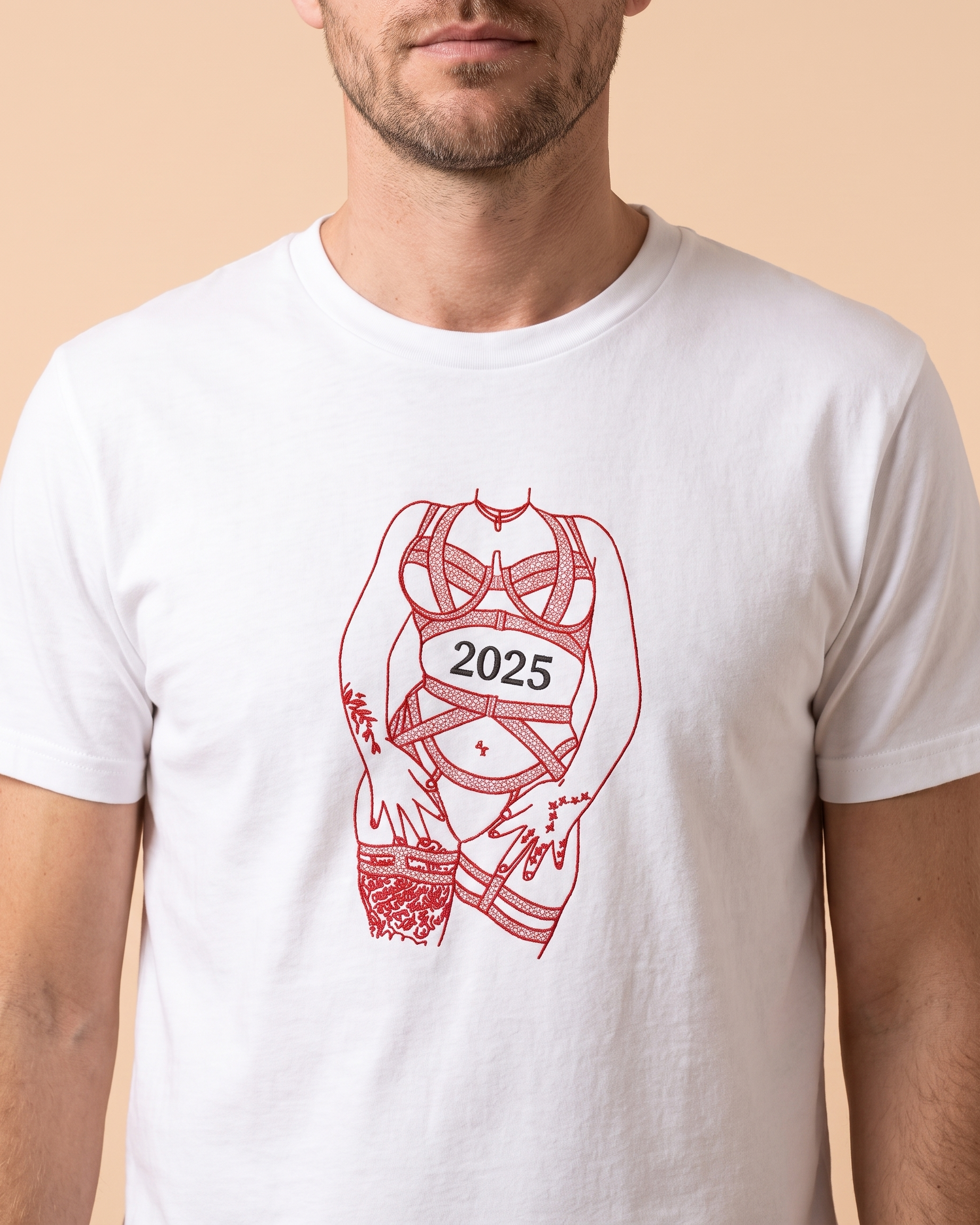 T-shirt couple personnalisé — portrait & date