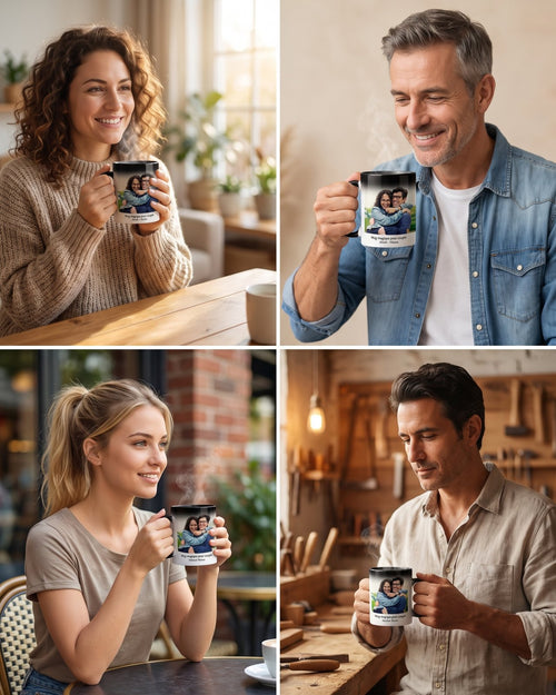 Mug personnalisé couple magique — pour les amoureux - Blanc — vue 1