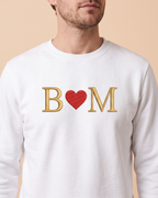 Sweat-shirt personnalisé pour couple, avec portrait brodé en #2 #1 · T-shirt #1