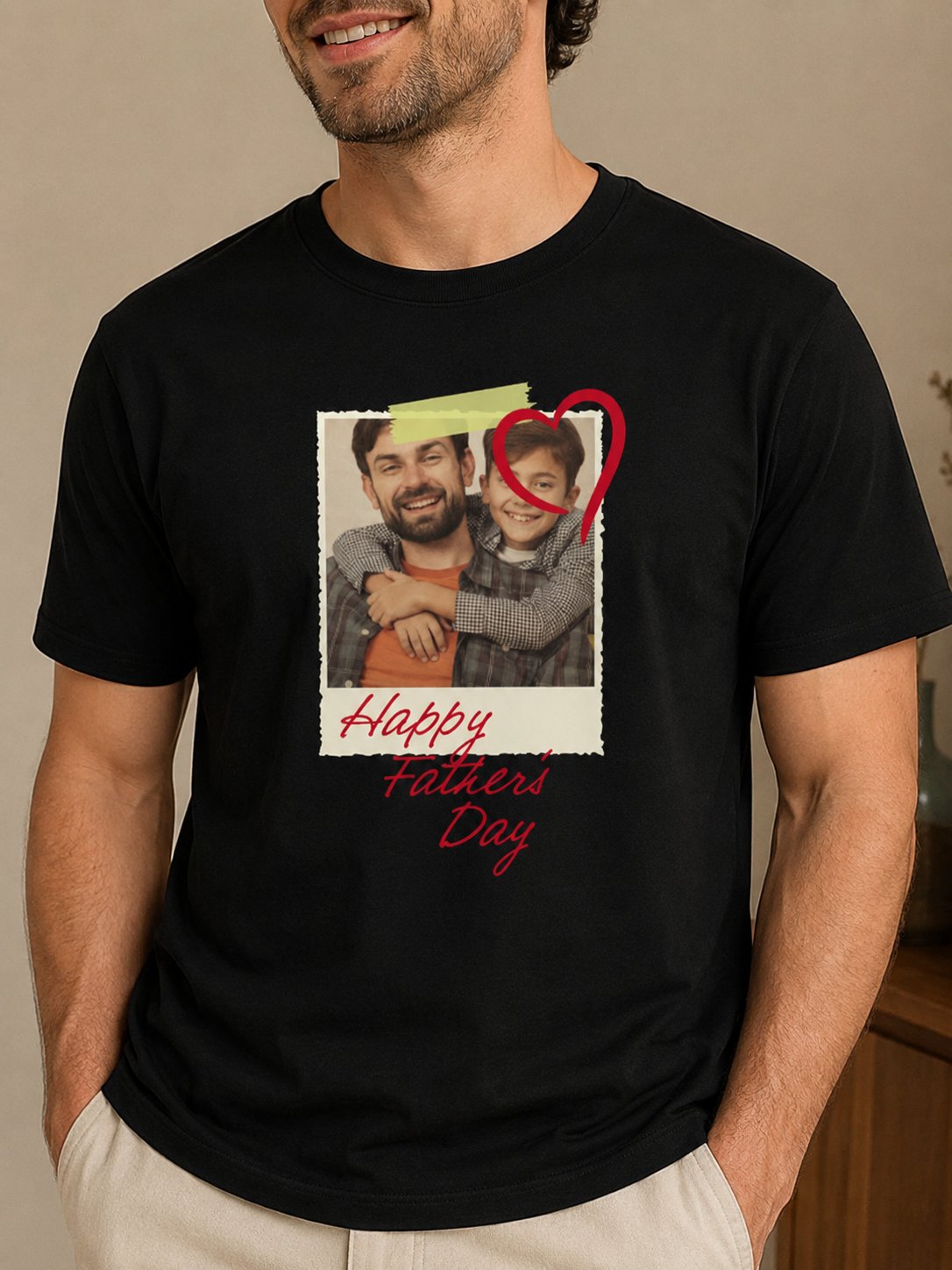 T-shirt Happy Father's Day personnalisé prénoms France