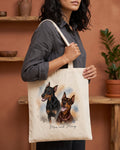 Tote personnalisé watercolor — cadeau - Blanc — vue 1