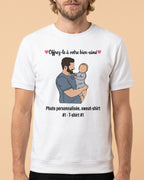 T-shirt couple personnalisé — votre photo à deux — vue 1