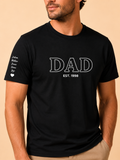 T-shirt DAD personnalisé – prénoms sur la manche – imprimé en France