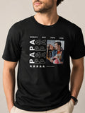 T-shirt World's Best Papa personnalisé photos famille France — vue 1