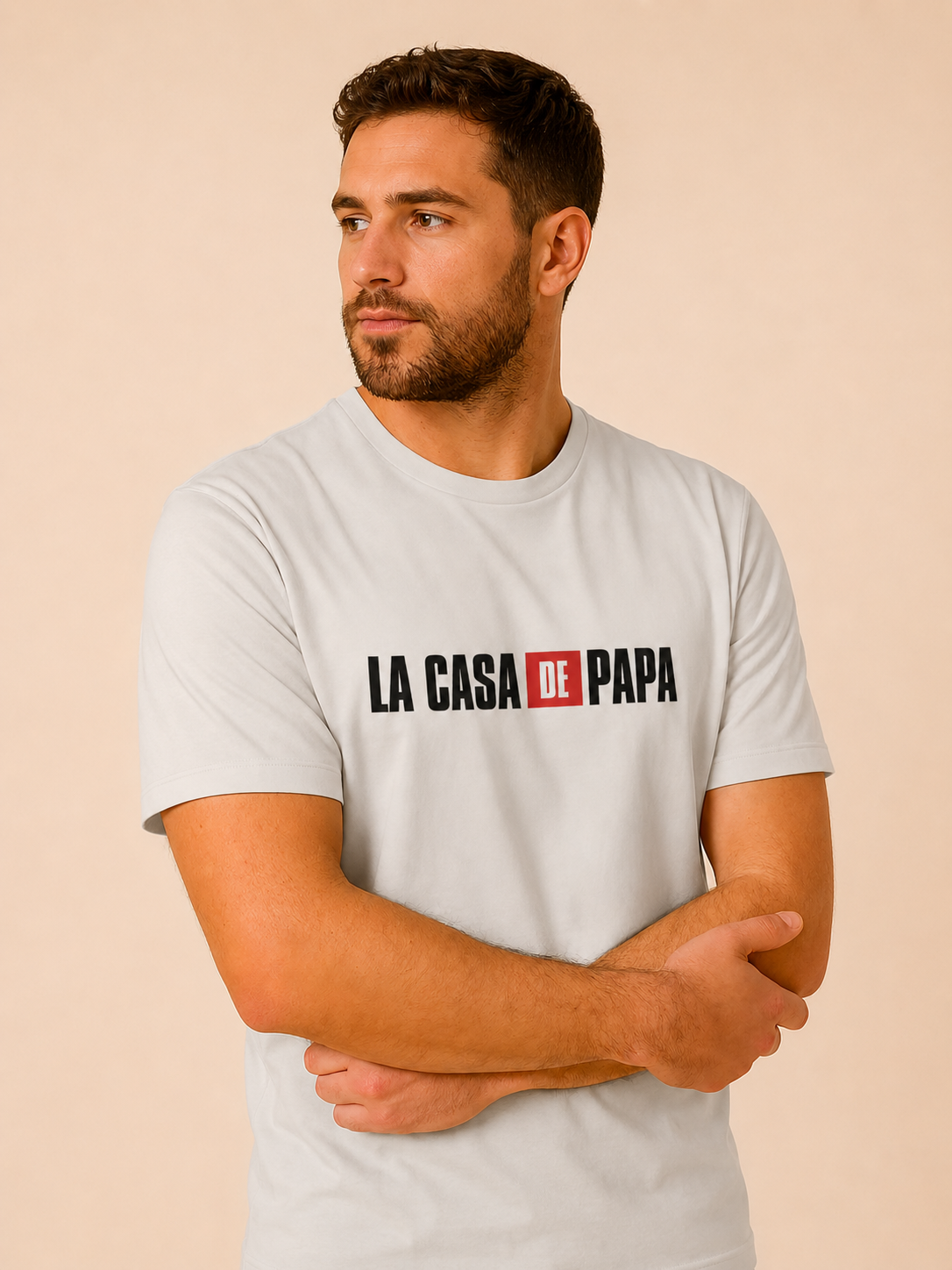 T-shirt « La Casa de Papa » personnalisé – prénoms des enfants, imprimé en France