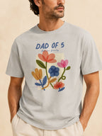T-shirt Dad's Flowers personnalisé prénoms brodé France