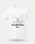 T-shirt personnalisé couple — cadeau - Blanc — vue 2