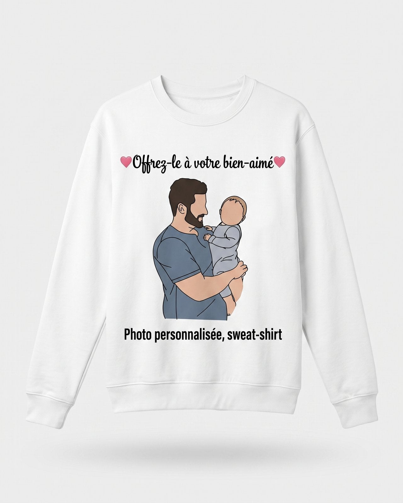 T-shirt couple personnalisé — votre photo à deux — vue 2