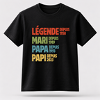 T-shirt "LÉGENDE" personnalisée