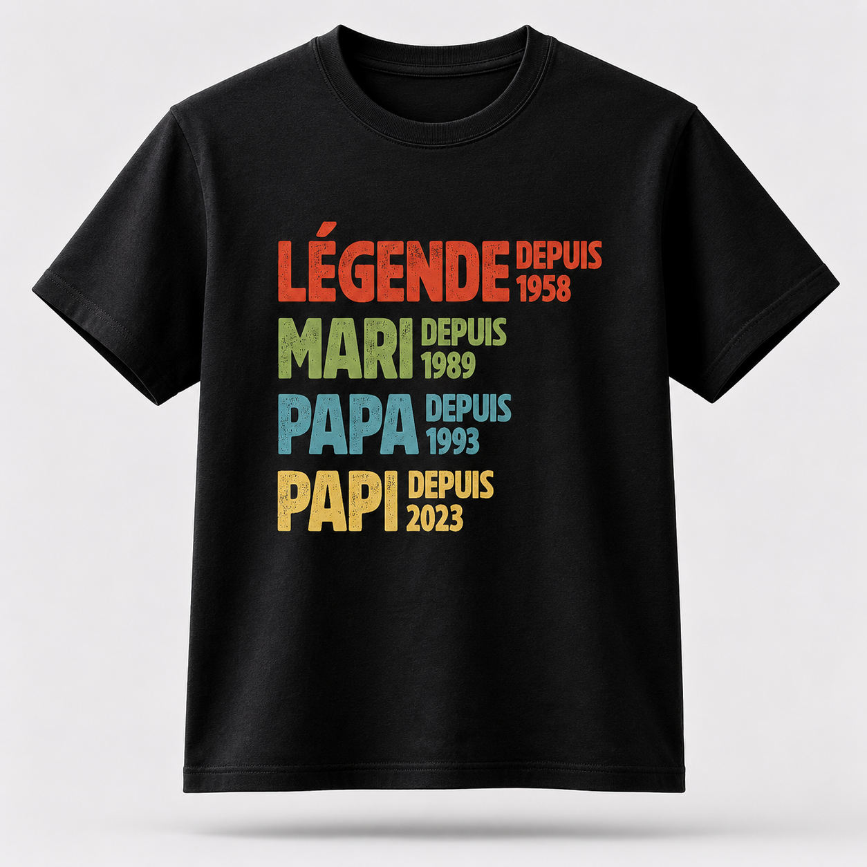 T-shirt "LÉGENDE" personnalisée