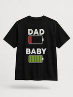 T-shirt Dad Battery Baby Energy personnalisé humour