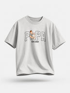 T-shirt Papa Est. personnalisé date brodé France