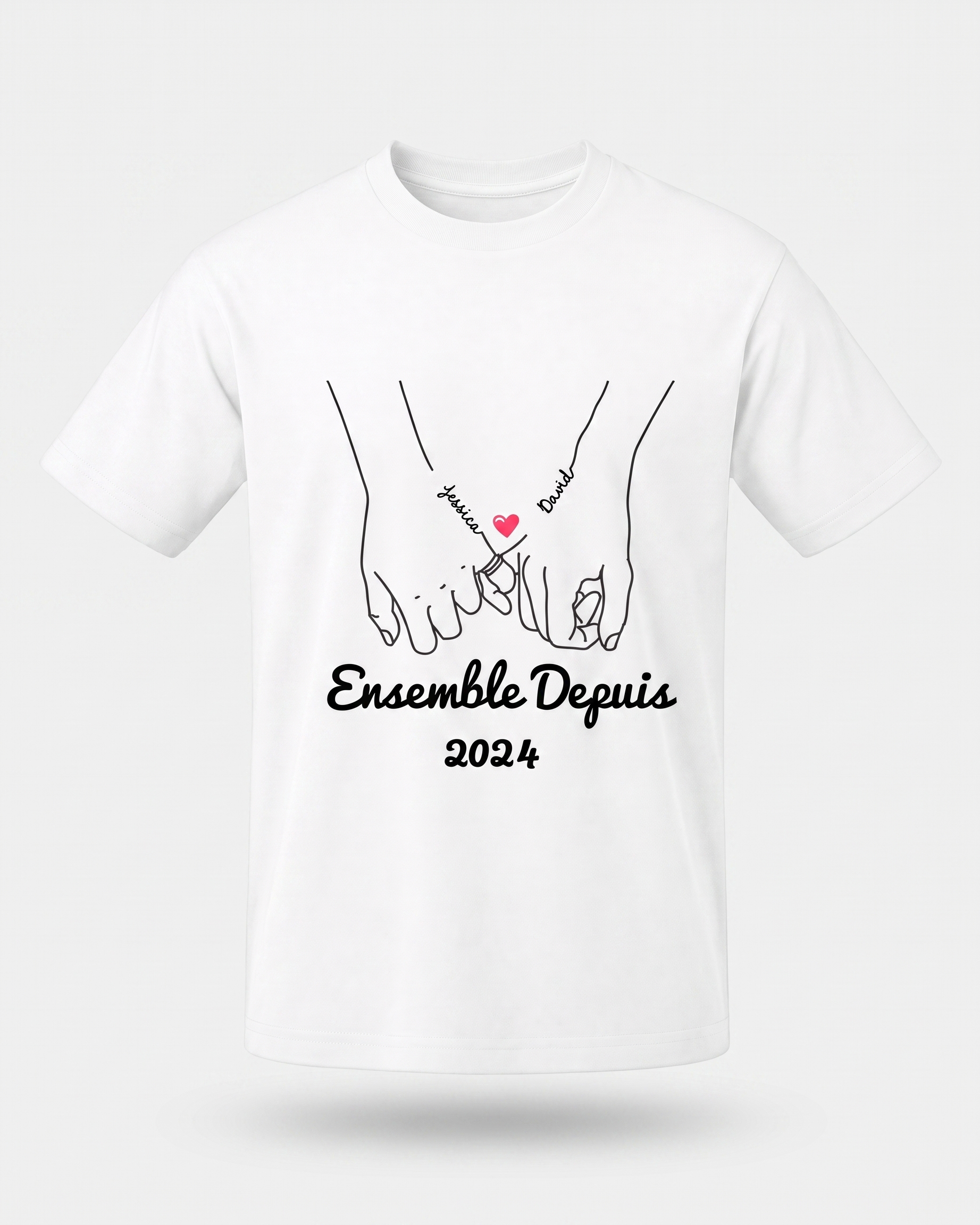 (For Valentines) Personalized Couple T-Shirt - Set Since(1)