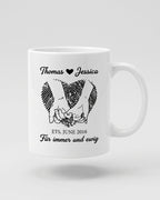 Mug couple personnalisé — votre photo & prénoms — vue 1 (version précédente)
