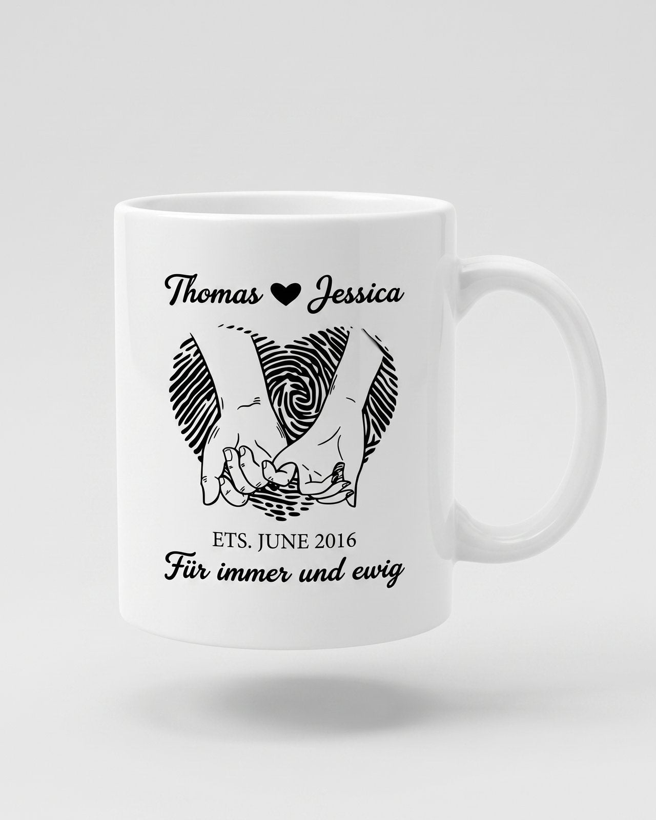 Mug couple personnalisé — votre photo & prénoms — vue 1 (version précédente)