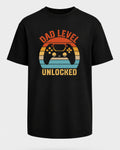 T-shirt Dad Level Gamer personnalisé date pixel rétro — vue 1 (version précédente)