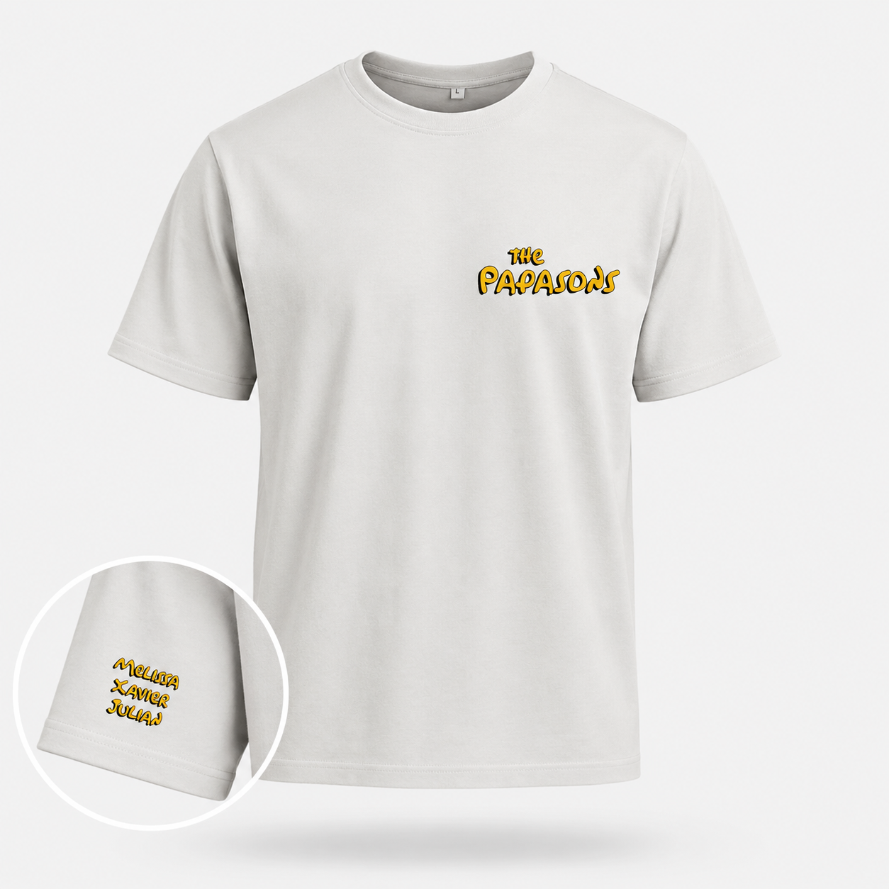 T-shirt the PAPASONS avec prénom personalisée