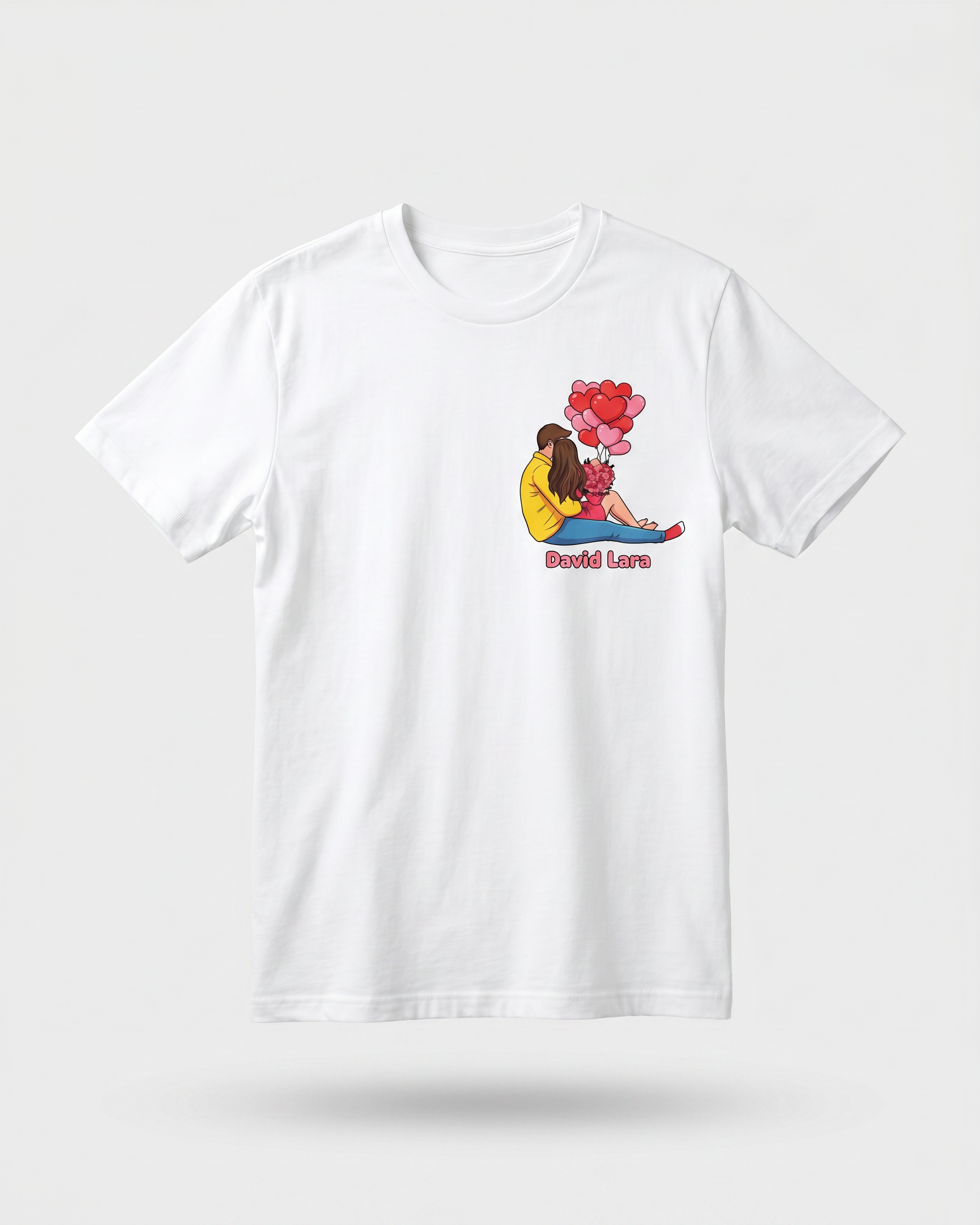 T-shirt Saint-Valentin personnalisé — je t'aime chaque jour