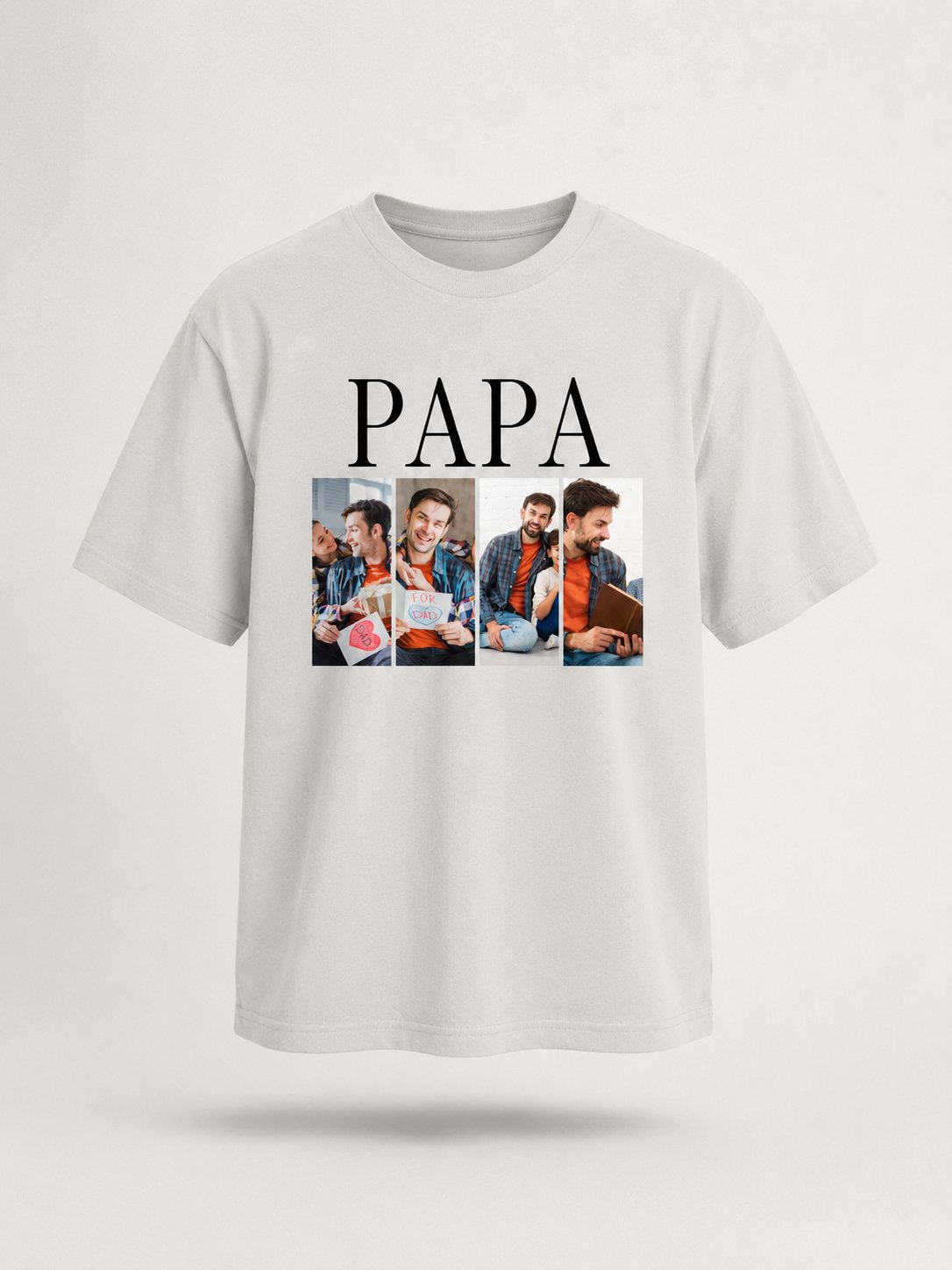 T-shirt Papa photos personnalisé enfants imprimé France — vue 2