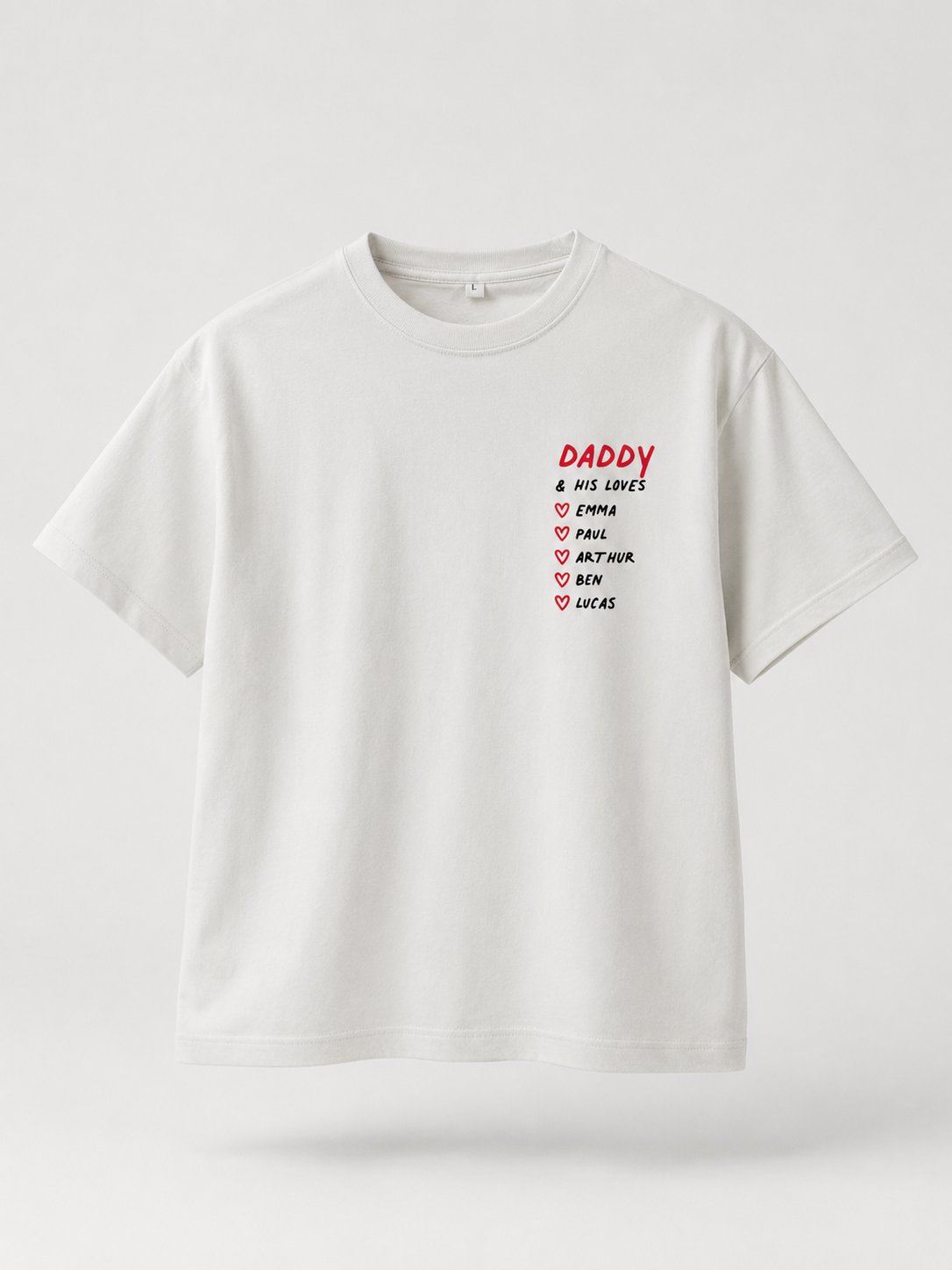T-shirt Daddy personnalisé prénom enfants brodé France