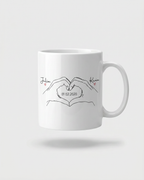 1 Mug Couple - Mains en Cœur - Tasse en Céramique - Idée Cadeau Saint-Valentin Prénom Personnalisable - Amoureux Cœurs Amour · Mug #-1