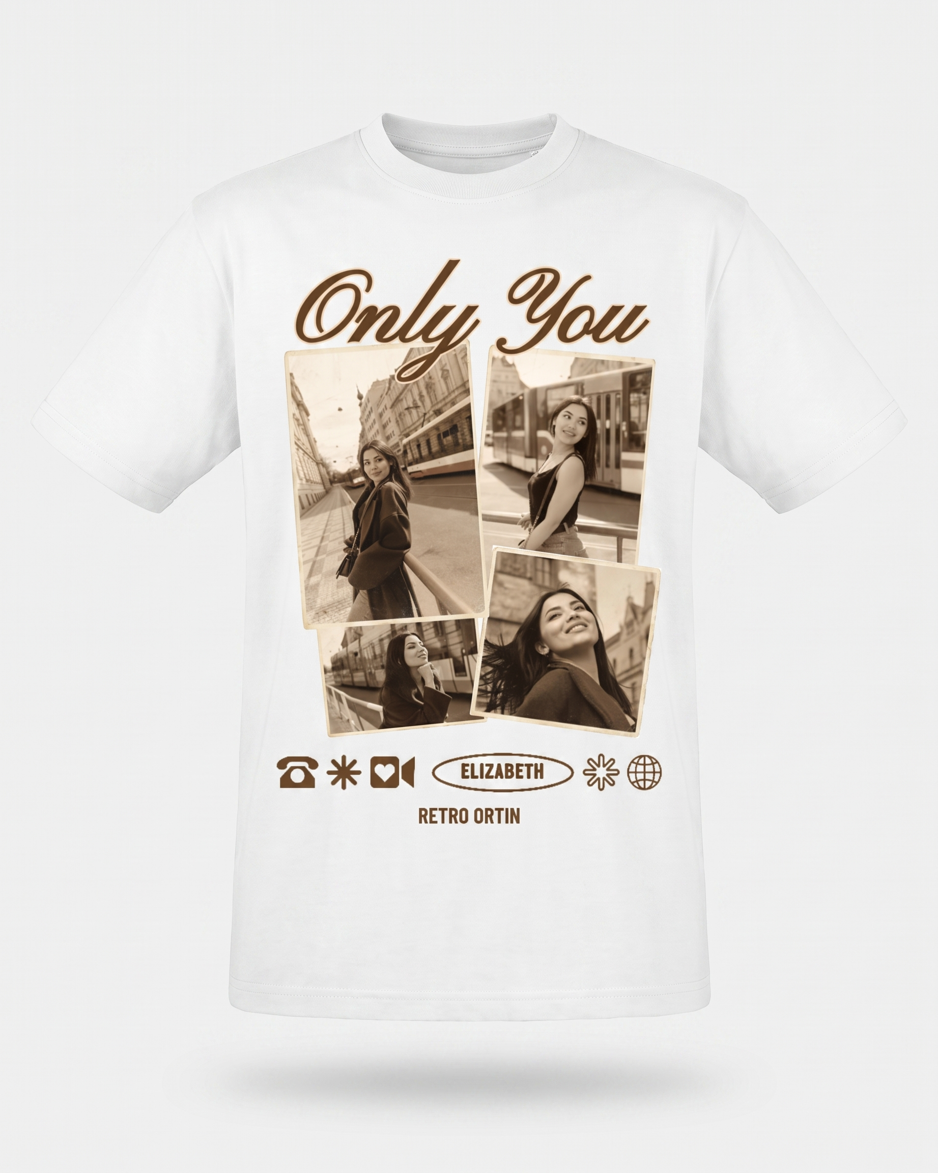 T-shirt couple « Only You » personnalisé — vos prénoms