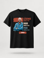 T-shirt Legend Photo Papa personnalisé portrait enfant France — vue 2