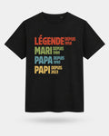 T-shirt Légende Papa personnalisé prénom enfants atelier France — vue 1 (version précédente)