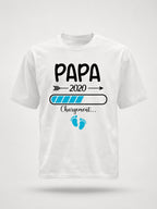 T-shirt Papa Chargement date personnalisé barre progression — vue 2